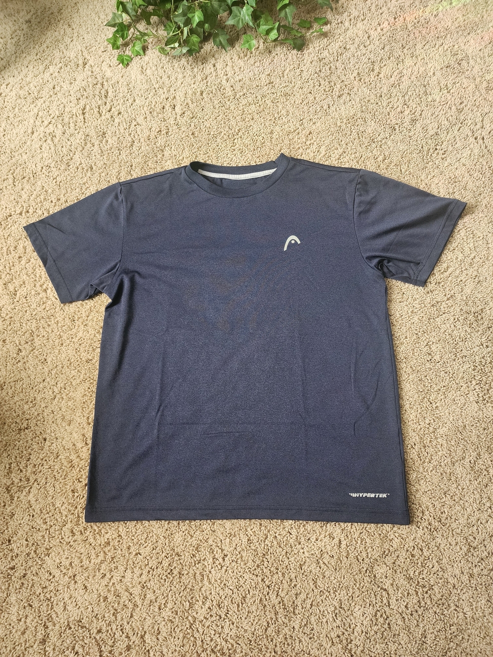 Head Men's Dark Blue Athletic Tee with Subtle Logo (N3)